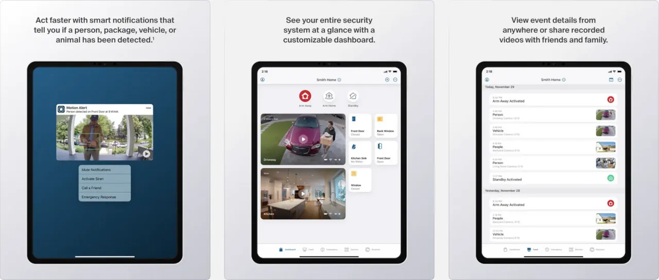 Interface of Secure for PC on iPad available on iPhone.