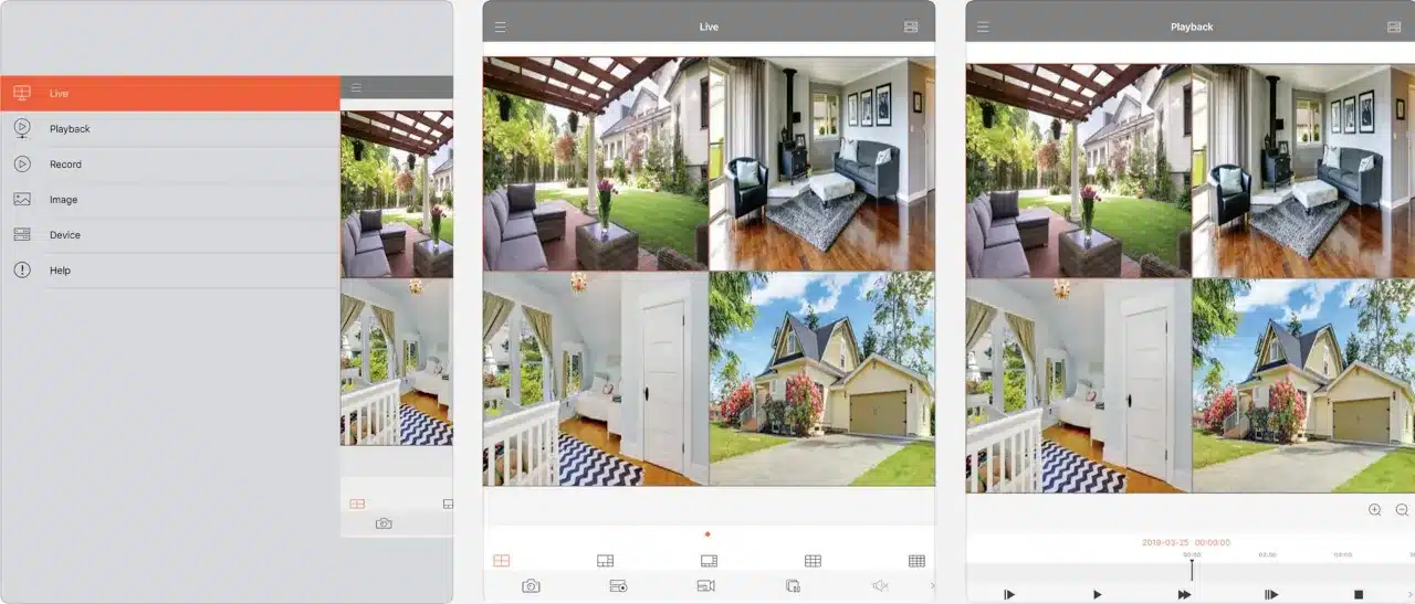 Interface of WiseView on iOS available on Android.