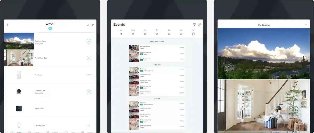 Wyze Cam app come for Wyze systems and can be installed on Android and Windows.