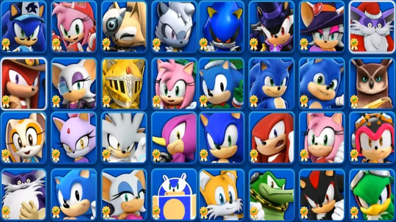 All characters from Sonic Dash Running Game.
