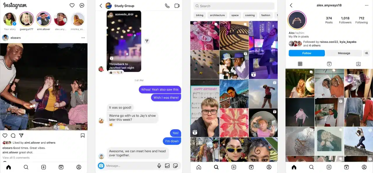 Instagram is available on smartphones and computers.